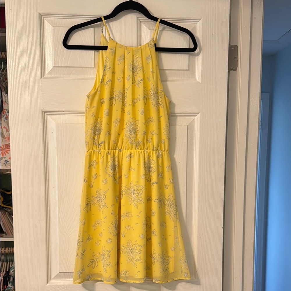 Blue Rain Yellow Sundress Casual